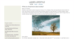 Desktop Screenshot of ladies-lifestyle.com